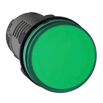 Sinaleiro Redondo Plástico Verde 22Mm 24-220V Led Ba9S CLV215CLPRC00122024VCAS1L Ace Schmersal