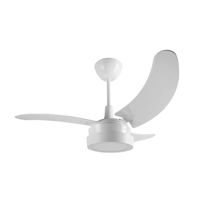 Ventilador Teto Madeirado 3 Pás CLM Sem Luminária 127V Branco Buzios Max Tron