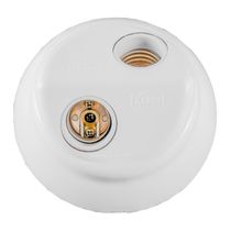 Luminária Plafon Embutir Redonda Branca 2X 100W 250V 18092 Ilumi