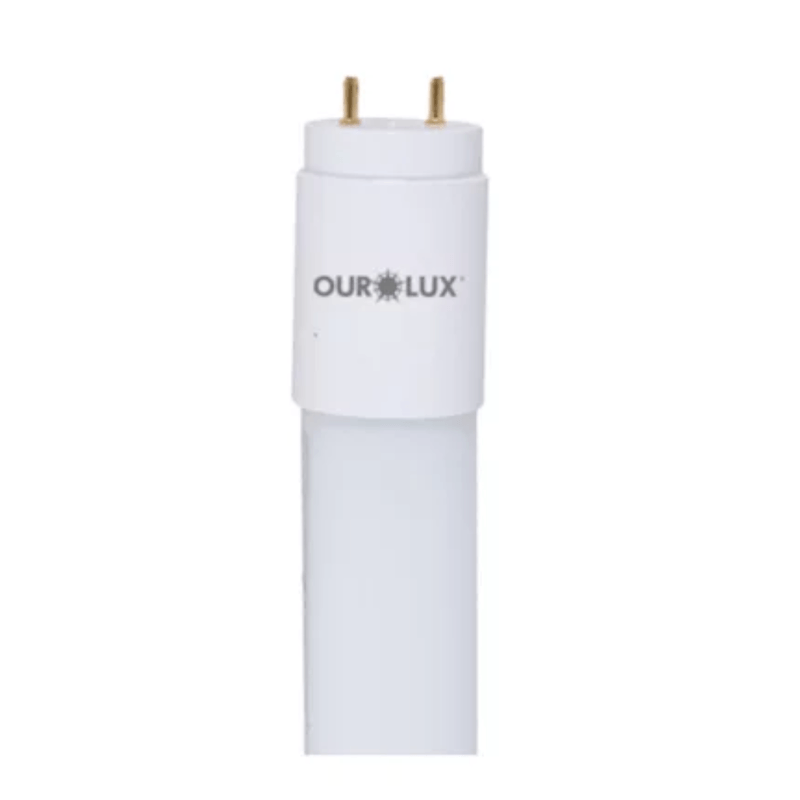 Lâmpada LED T8 Tubular G13 120cm 6500K Luz Branca Fria Bivolt | Detalhes do conector do produto em posição vertical
