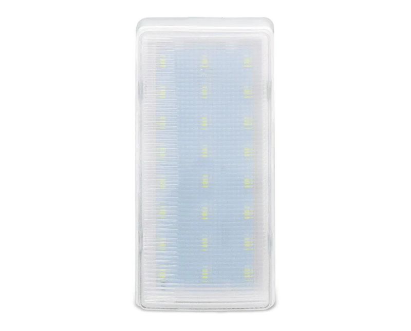 Luminária Iluminação Emergência 24 LEDs Bivolt 25113200 Lúmens Segurimax | Dimensional - Imagem meramente ilustrativa