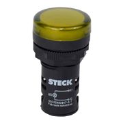 Sinaleiro Redondo Plástico Amarelo 12V Led SLDS123 Steck