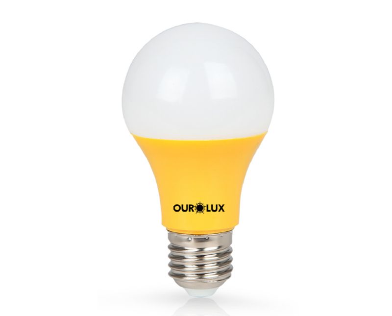 Lâmpada LED E27 3000K Luz Amarela Biv 6W 420Lm 36G SUPERLED PAR20 Ourolux a imagem apresenta o produto