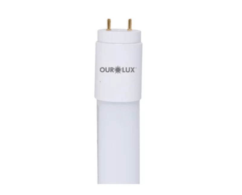 Lâmpada LED T8 Tubular G13 60cm 4000K Luz Branca Quente Bivolt 9W Superled Tube Ourolux