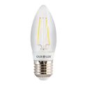 Lâmpada LED Vela E27 2700K Luz Amarela Bivolt 3W Fosca 20206 Ourolux a imagem apresenta o produto inteiro
