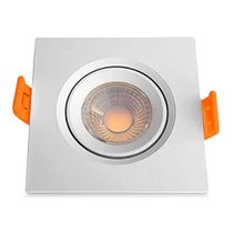 Luminária LED Comercial Spot Quadrada Embutir Branco 3000k 3W 5613 Ourolux