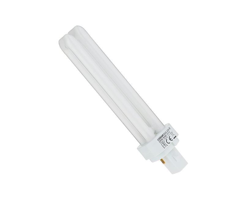 Lâmpada Compacta 2700K G24D-2 2P 26W Dulux D 7012642 Ledvance - Dimensional | Produto na posição diagonal