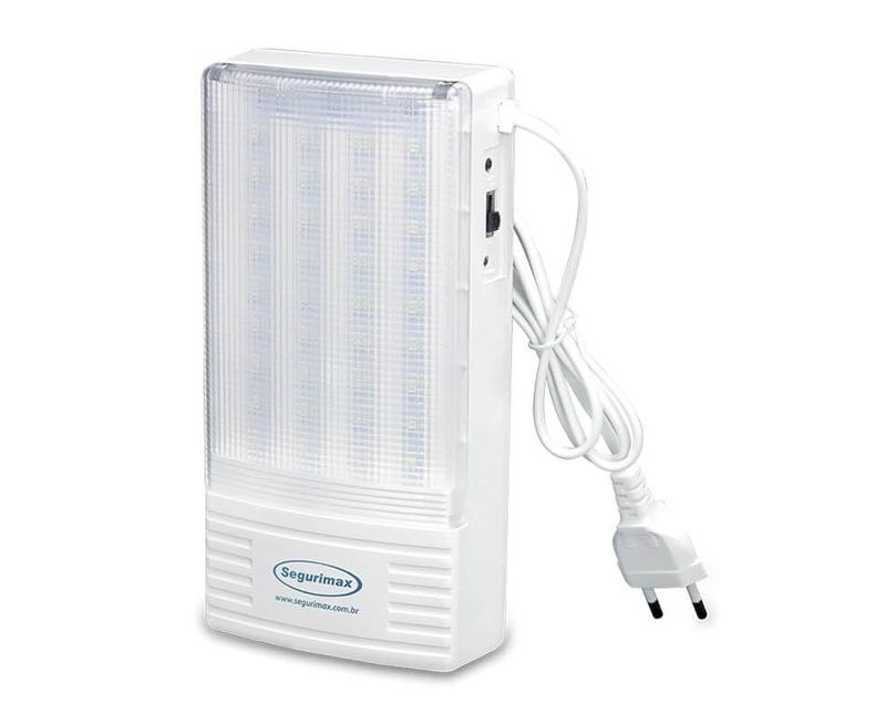 Luminária Iluminação Emergência LED 4W Bivolt 1,5 Horas 25114 Segurimax