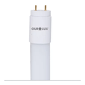 Lâmpada LED T8 Tubular G13 6500K Luz Branca Fria Bivolt 9W | Detalhes do conector do produto em posição vertical