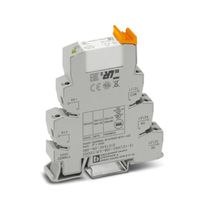 Relé Interface 24Vcc 6A Led Amarelo 2 Reversíveis Com Base PLCRSC24DC/2121 Phoenix Contact