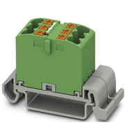 Bloco Conector Passagem Verde 500V 24A 6C 0,14-4Mm2 PTFIX6X2,5NS35AGN Phoenix Contact