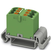 Bloco Conector Passagem Verde 500V 24A 6C 0,14-4Mm2 PTFIX6X2,5NS35AGN Phoenix Contact