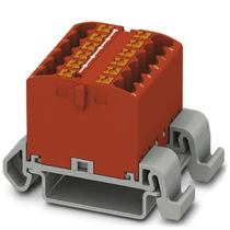 Bloco Conector Passagem Vermelho 500V 24A 12C 0,14-4Mm2 PTFIX12X2,5NS35ARD Phoenix Contact
