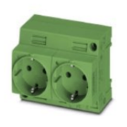 Tomada Painel Bipolar 250V 16A Verde Dupla EOCFUTLEDDUOGN Phoenix Contact
