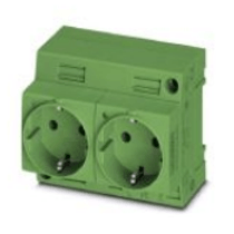 Tomada Painel Bipolar 250V 16A Verde Dupla EOCFUTLEDDUOGN Phoenix Contact