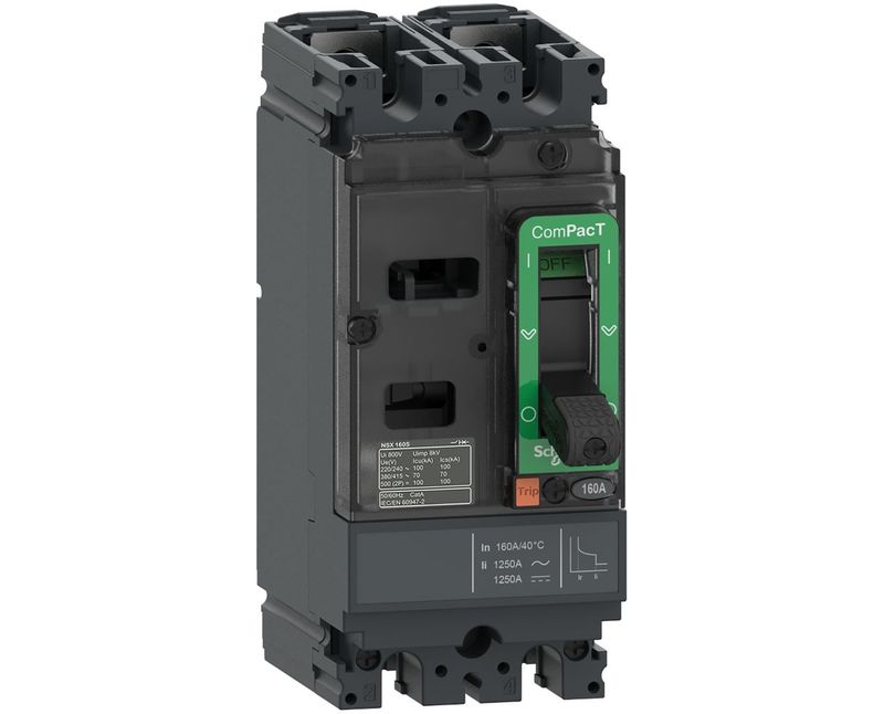Disjuntor Nsx100F Dc 80A Bipolar C10F2TM080 Schneider - Dimensional