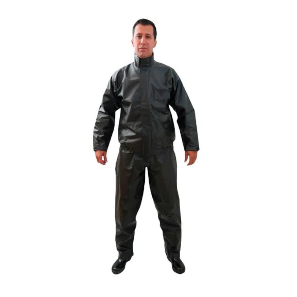 Conjunto Pvc Preto Sem Capuz Tamanho GG 1234 | Dimensional