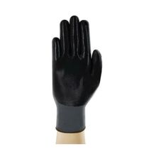 Luva Nitrilica Palma/Ponta Dedo Preto e Cinza Tamanho 7 Edge 48128 Ansell