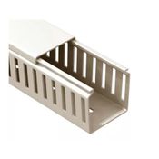 Canaleta Recortada Aberta PVC Creme Com Tampa 30X30X2000MM 105071 Dutoplast