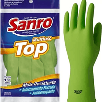 Luva Proteção Química Látex Verde 30CM TOP Tamanho G CA 40045 Sanro