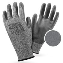 Luva Proteção Corte Polietileno Cinza Poliuretano VIC17210 Tamanho 9 Vicsa