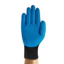 Luva Proteção Mecânica Poliester Azul/Preta EDGE 48305 Tamanho 9 CA 31924 Ansell