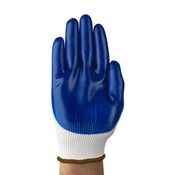 Luva Proteção Mecanica Nylon Branca/Azul Nitrilica Hyflex 11900 Tamanho 7/P Ansell