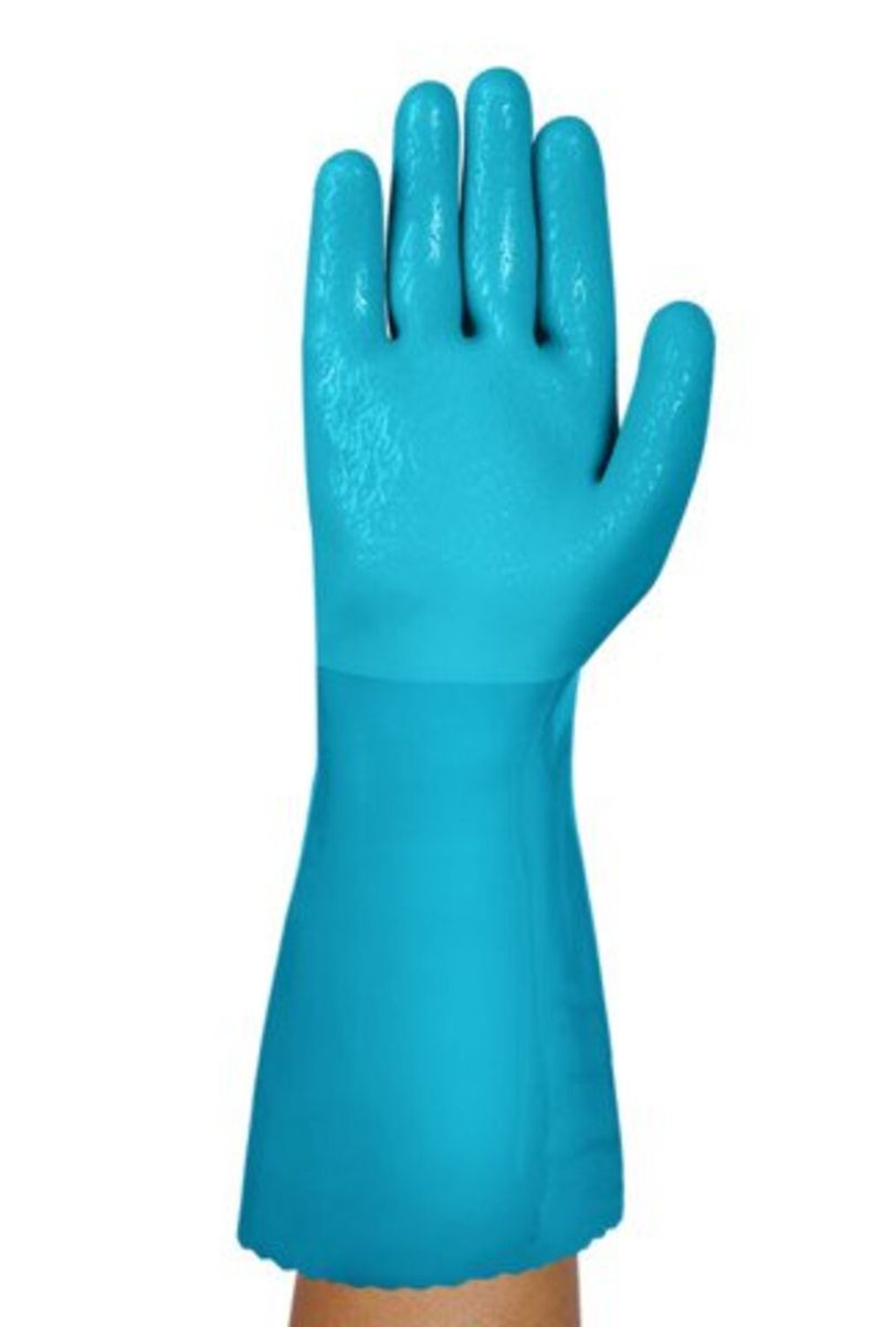 Luva Proteção Quimica PVC Azul Alphatec 04003 Tamanho 11 Ansell ...