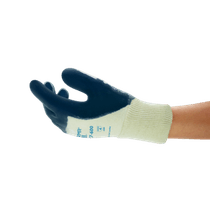 Luva Proteção Mecânica Nitrílica Branca/Azul Antiderrapante Hycron 27 600 Tamanho 10 CA 12416 Ansell