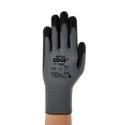 Luva Proteção Mecânica Tricotada Poliéster Cinza/Preta Nitrilo Edge 48128 Tamanho 8 CA 38312 Ansell