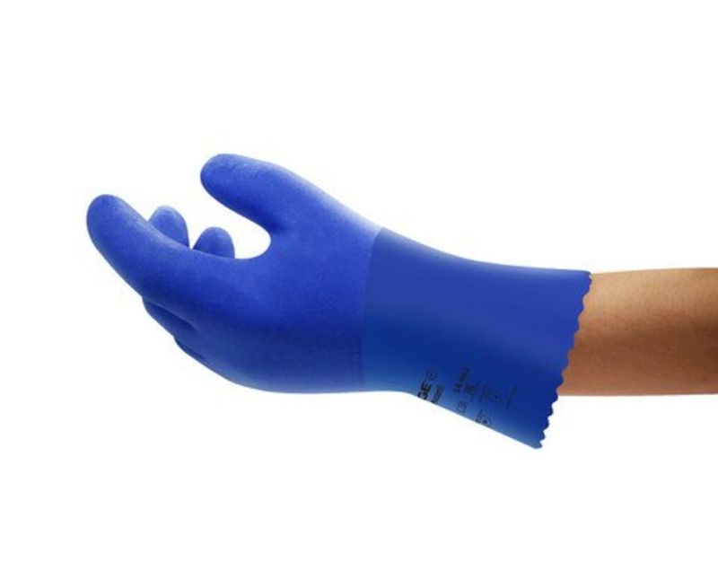 Luva Proteção Química Pvc Azul Anti Derrapante 260 Mm Superflex