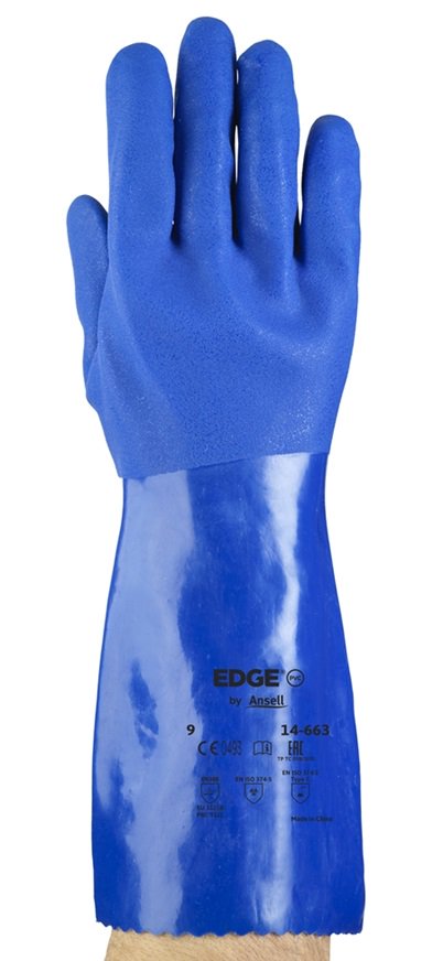 Luva Proteção Quimica Pvc Azul360Mm Superflex 14663 Tamanho 9