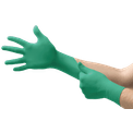 Luva Procedimento Nitrílica Verde Embalagem com 100 luvas TOUCH N TUFF PF92600 Tamanho P Ansell - Dimensional | Visão geral do produto