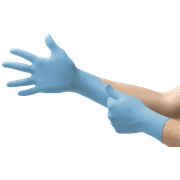 Luva Alimenticia Nitrilica Azul Anti Derrapante Com Pó 240 mm TNT BLUE 92 575 Tamanho P CA 12372 Ansell