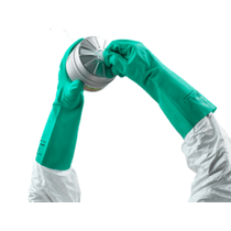 Luva Proteção Química Nitrílica Verde 33 cm Solvex 37 145 Tamanho 9 Ansell