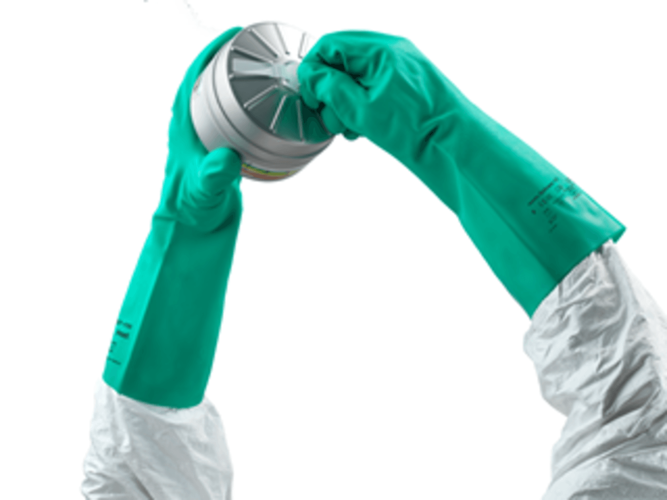 Luva Proteção Química Nitrílica Verde 33 cm Solvex 37 145 Tamanho