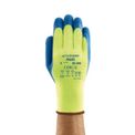 Luva Baixa Temperatura Látex Natural Azul/Amarela Antiderrapante Power Flex 80 400 Tamanho 10 CA 16083 Ansell Z | Imagem ilustrativa do produto em uma mão