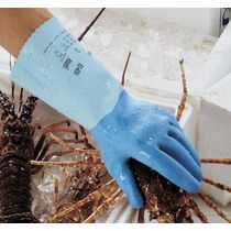 Luva Látex Natural Azul Antiderrapante Longo Hy Care 62 400 Tamanho 9 CA 25850 Ansell