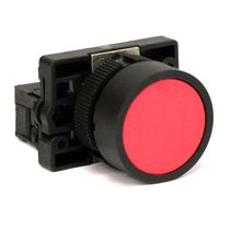 Botão Redondo Faceado Vermelho 22Mm 1NA Impulso P20AFRR1A Metaltex