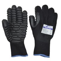 Luva Vibracao Fibra Preta Gorila 103006307 Tamanho G Volk