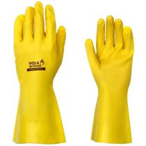 Luva Proteção Quimica NBR Amarela Sem Forro 106501001 Tamanho 9/G Volk