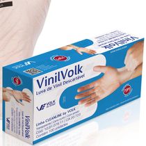 Luva Descartavel Vinil Transparente com Pó com 100 108107811 Tamanho 9/G Volk