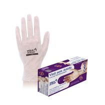 Luva Descartavel Vinil Transparente Com 100 Unidades Vinil 108107711 Tamanho 9/G Volk