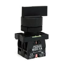 Comutador Knob 3 Posições Vermelho 22Mm 45G 2NA P20 P20SLR4B2A Metaltex