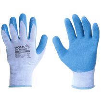Luva Algodão/Poliester Azul/Cinza  Grip Volk 101060032 Tamanho 7/P Volk