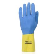 Luva Latex Azul/Amarela Palma Neoprene 5 Dedos 108501830 Tamanho 8/M Volk