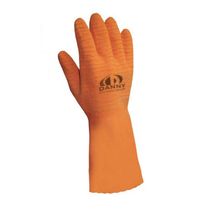 Luva Proteção Mecânica Algodão Com Banho Látex Laranja Coral DASL530 Tamanho G CA 15366 Danny