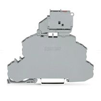 Conector Passagem Cobre Cinza 24V Cabo 2,5mm2 2 Andares Com Encaise Fusi Wago