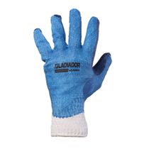 Luva Proteção Corte Algodão Látex Azul Antiderrapante Gladiador DA36105AZ Tamanho G CA 8082 DVS
