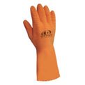 Luva Látex Natural Laranja Malha Coral DASL530 Tamanho 8/M CA 15366 DVS - Dimensional | Visão geral do produto